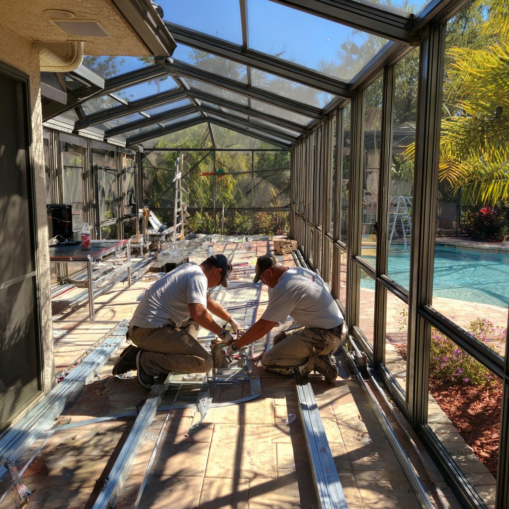 Screen enclosure repair structural Florida