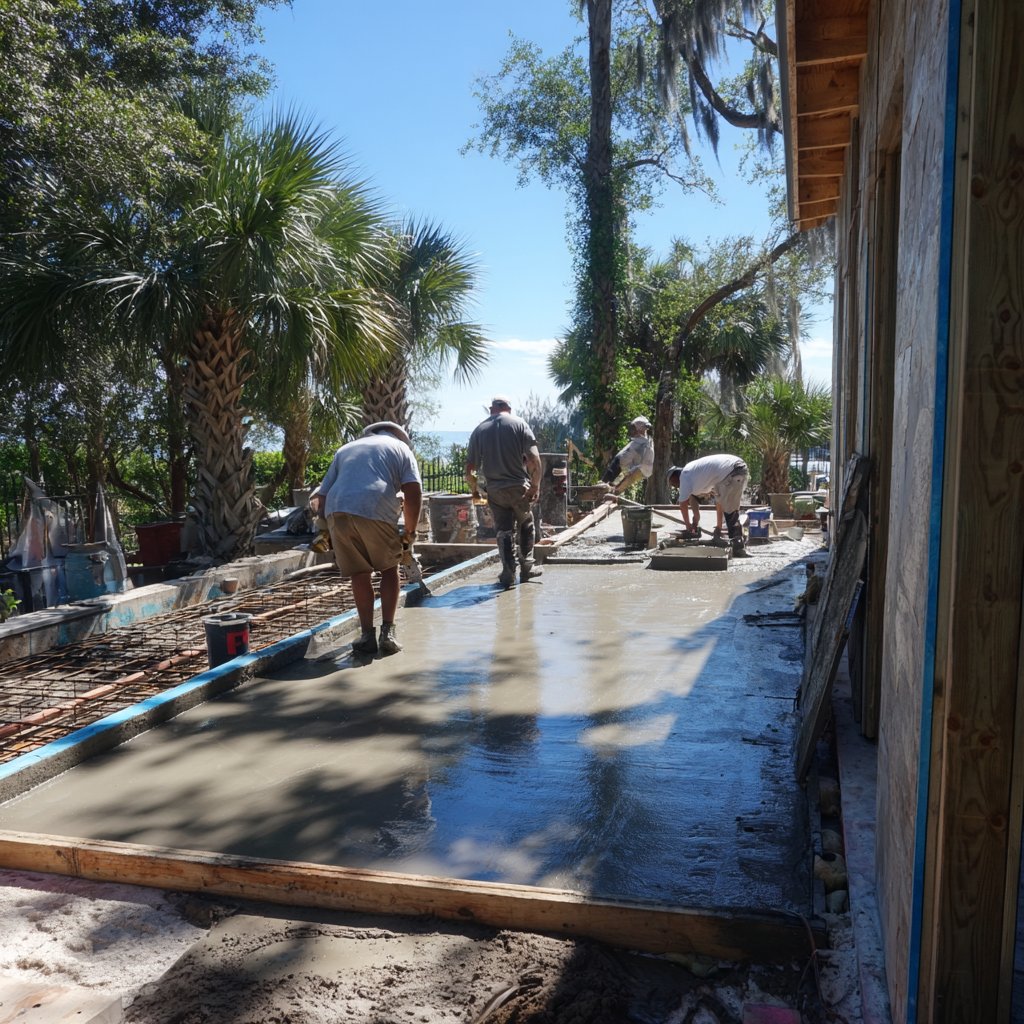 Concrete slab footing permit Florida