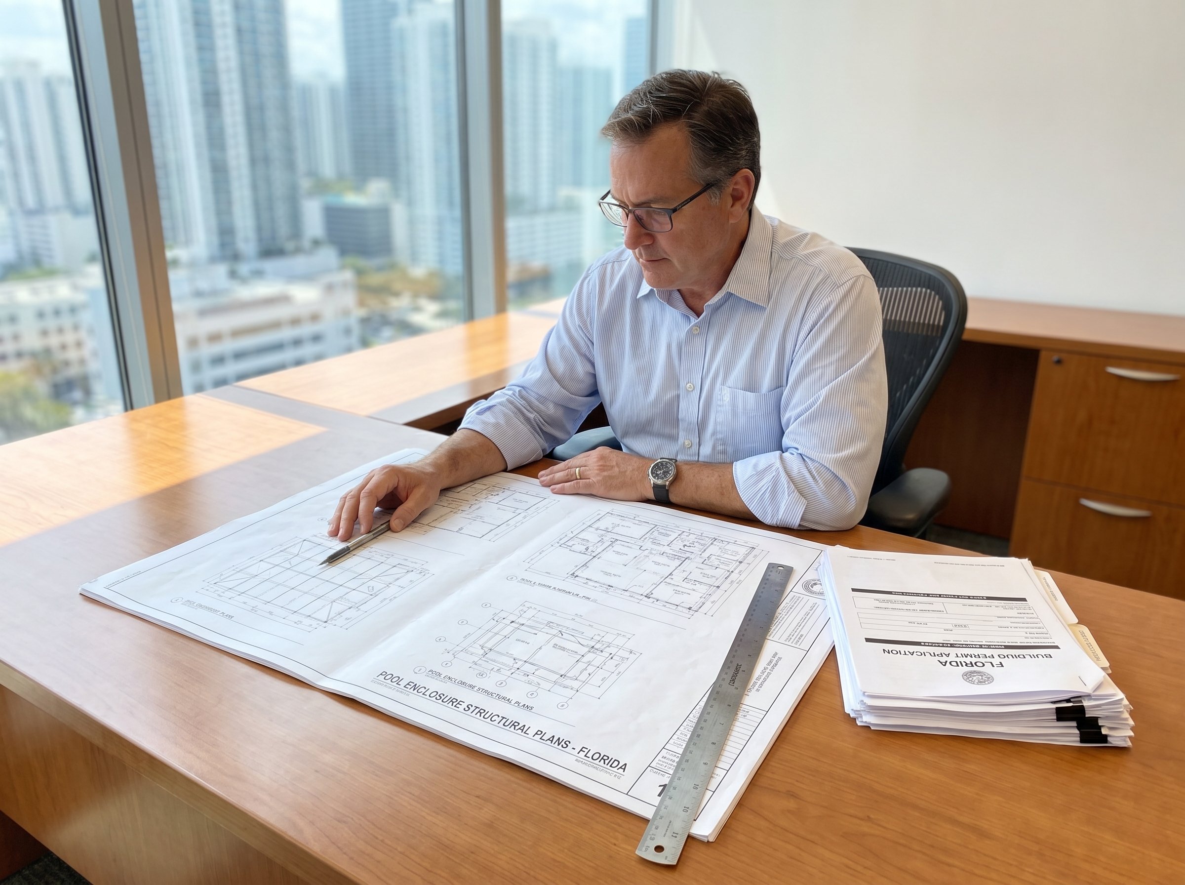 Pool enclosure permit engineering